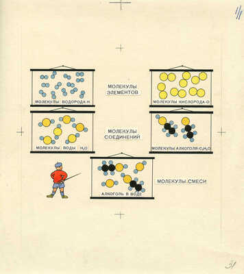 Фолл Доброслав. Макет книги из 18 листов В. Коваля «Петя, я и атомы» (М.: Детгиз, 1958)  